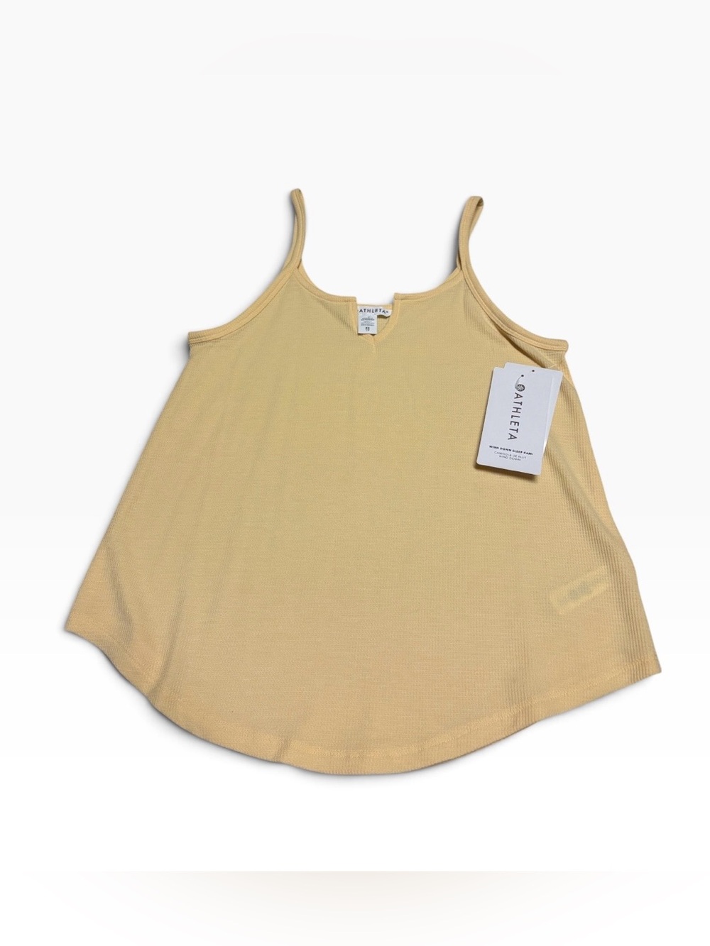 New Athleta Mind Down Sleep Cami Tank Top Yellow XS NWT